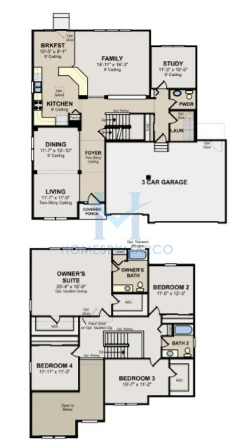 Versailles model in Fields of Shorewood, Shorewood, IL, built by Ryland Homes