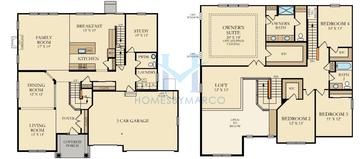 Oxford model in Cedar Grove, Elgin, IL, built by Ryland Homes