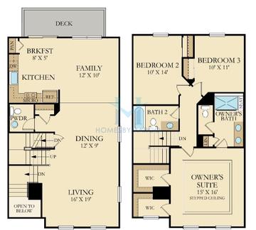 Easton model in Cedar Grove, Elgin, IL, built by Ryland Homes