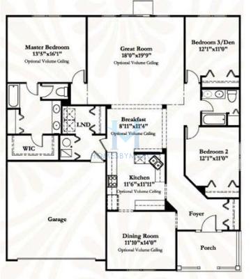 Photos of the Ashwood model in the West Point Gardens subdivision in Elgin, IL