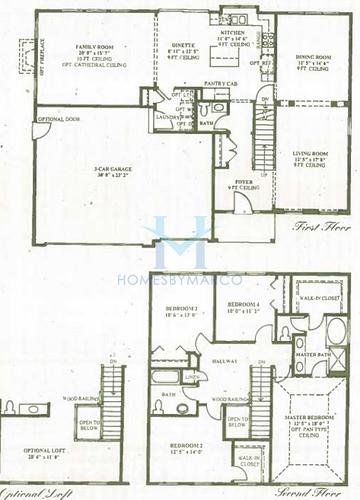 Photos of the Kennedy model in the Park Place subdivision in Oswego, IL