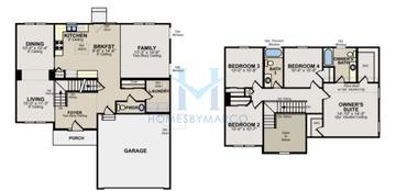 Hudson model in Lancaster Falls, Volo, IL, built by Ryland Homes