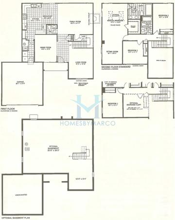 Photos of the Stafford model in the Cambridge Creekside subdivision in Lake Zurich, IL