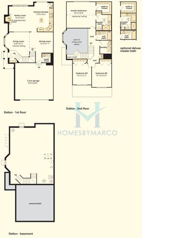 Photos of the Dalton model in the Kingston Hills subdivision in Homer Glen, IL
