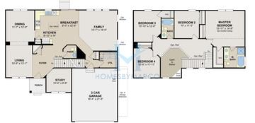 Photos of the Prescott model in the Talamore subdivision in Huntley, IL