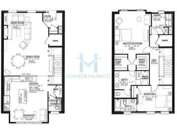 Photos of the Blanchard model in the Courthouse Square subdivision in Wheaton, IL