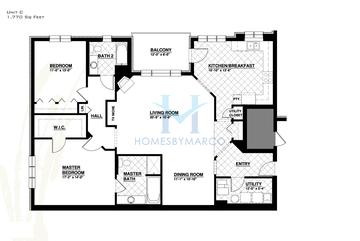 Photos of the Unit C model in the Fountain Hills subdivision in Orland Park, IL