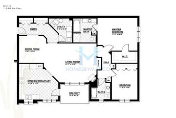 Photos of the Unit A model in the Fountain Hills subdivision in Orland Park, IL