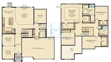 Windsor model in Cedar Grove, Elgin, IL, built by Ryland Homes