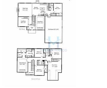 Photos of the Amberly model in the Verona Ridge subdivision in Aurora, IL
