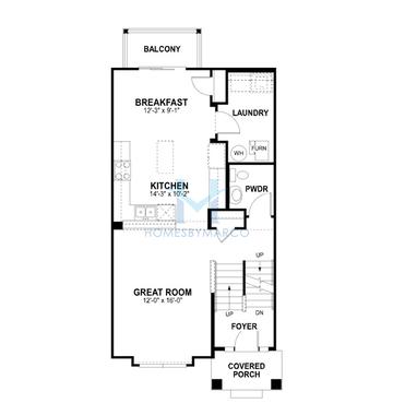 Belmont model in Shelburne Crossing, Winfield, IL, built by M/I Homes