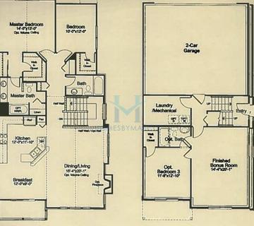 Photos of the Astoria model in the The Plaza On New York subdivision in Aurora, IL