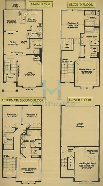 Photos of the Lafayette model in the The Plaza On New York subdivision in Aurora, IL