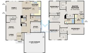 Photos of the Bristol model in the Edgewater subdivision in Shorewood, IL