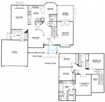 Photos of the Bridlewood model in the Hunters Creek subdivision in Lake Zurich, IL