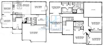 Photos of the Sedgewick model in the Noble Woods subdivision in Woodridge, IL