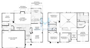 Photos of the Geneva model in the Grand Pointe Meadows subdivision in West Dundee, IL