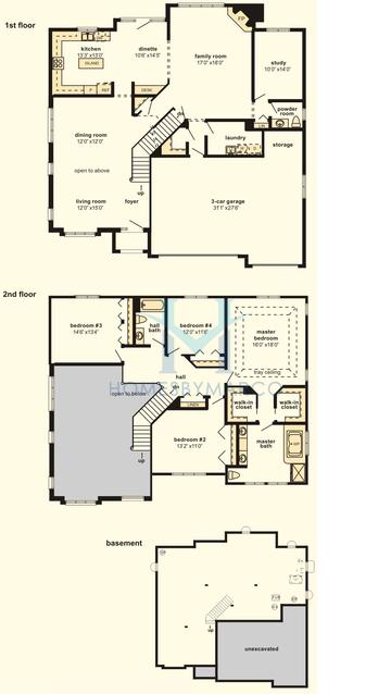 Photos of the Barrington model in the Goodings Grove subdivision in Homer Glen, IL
