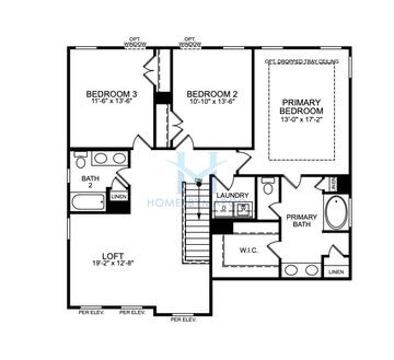 Cypress model in Hampton Woods, Charlotte, NC, built by Eastwood Homes