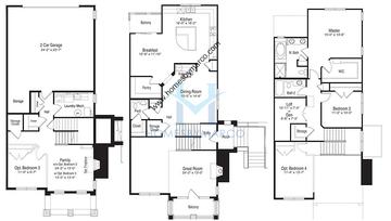 Photos of the Prescott model in the Hamptons of Hinsdale subdivision in Hinsdale, IL
