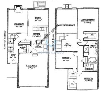 Photos of the Denver model in the Presidents Manor Townhomes subdivision in Carol Stream, IL
