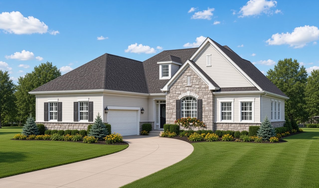 Somerton model in Regency at the Woods of South Barrington, South Barrington, IL, built by Toll Brothers