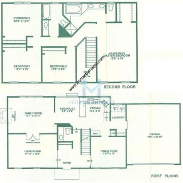 Photos of the Hamilton model in the Pinewood Creek subdivision in Grayslake, IL