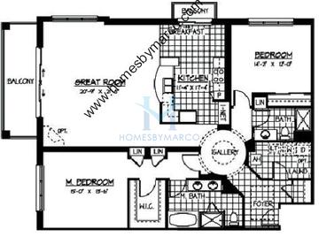 Photos of the Elm model in the Rivers Edge subdivision in Vernon Hills, IL