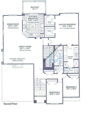 Photos of the Brighton model in the Bayhill subdivision in Vernon Hills, IL