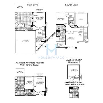Photos of the Andover model in the Foxmoor subdivision in Montgomery, IL