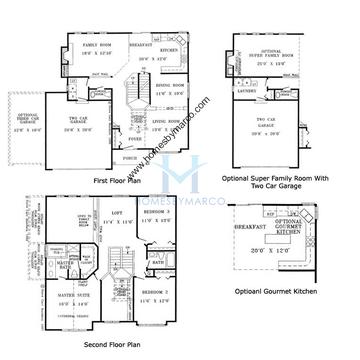 Photos of the Lumina model in the Country Lakes subdivision in Naperville, IL
