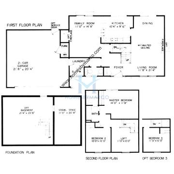 Photos of the Bedford model in the University Heights subdivision in Naperville, IL