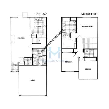 Photos of the Bentley model in the Remington Pointe subdivision in Volo, IL