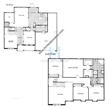 Photos of the Marquette model in the Liberty Lakes subdivision in Wauconda, IL