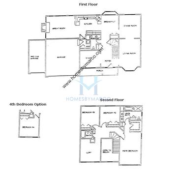 Photos of the Evanston-B model in the Riverbend West subdivision in Belvidere, IL
