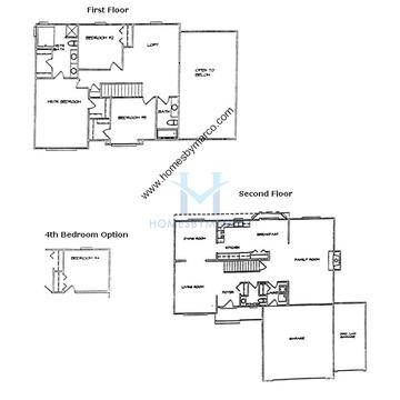 Photos of the Easton-B model in the Riverbend West subdivision in Belvidere, IL