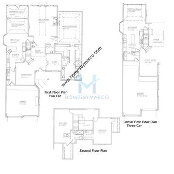 Photos of the Rennes model in the Forest Gate subdivision in Oak Brook, IL
