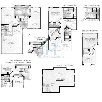 Photos of the Dorchester model in the Ivy Ridge subdivision in Naperville, IL