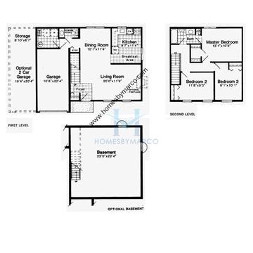 Photos of the Brookwood model in the Eagle Ridge subdivision in Algonquin, IL
