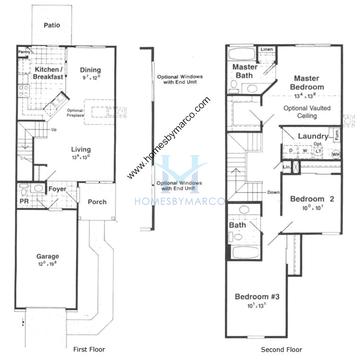 Photos of the Wellington model in the Autumn Lakes subdivision in Aurora, IL