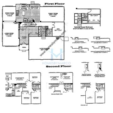 Photos of the Baxter model in the Muirfield Village subdivision in Vernon Hills, IL