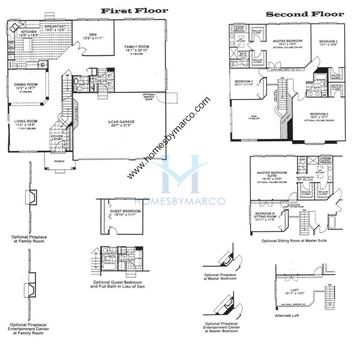 Photos of the Andrews model in the The Pointe subdivision in Vernon Hills, IL