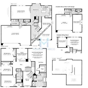 Photos of the Canterbury model in the Covington Lakes subdivision in Huntley, IL