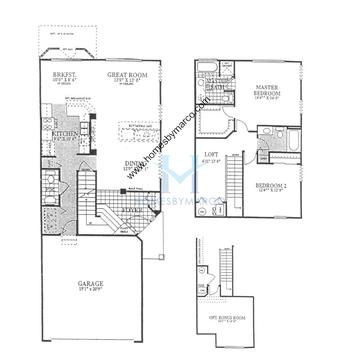 Photos of the Diversey model in the Heatherstone subdivision in Naperville, IL