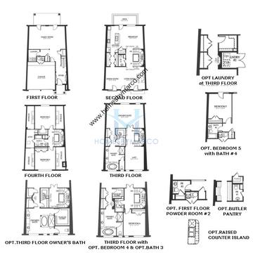 Photos of the Blackstone model in the Tower Crossing subdivision in Glenview, IL