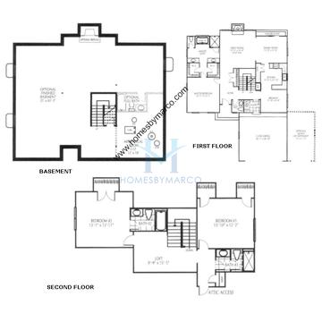 Photos of the Magnolia model in the Liberty Grove subdivision in Libertyville, IL