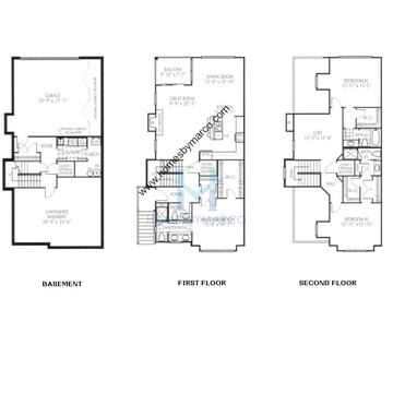 Photos of the Cedar model in the Liberty Grove subdivision in Libertyville, IL