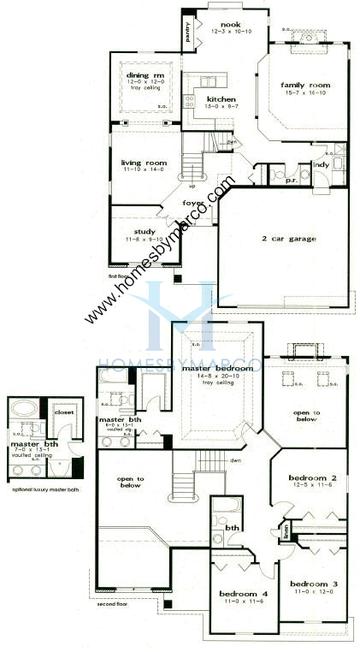 Photos of the Ledgestone model in the Thornwood subdivision in South Elgin, IL