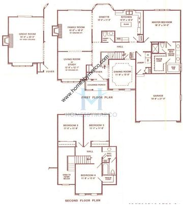 Photos of the Jamestown model in the Wedgewood subdivision in Plainfield, IL