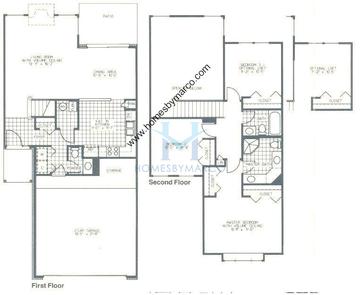 Photos of the Bradford model in the Towne Place subdivision in Schaumburg, IL